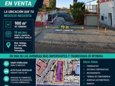 Terreno comercial 900 m2 