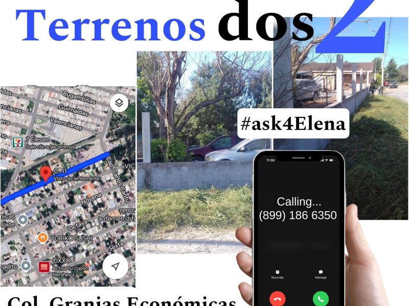 Terrenos en venta cerca del Parque Industral Villa Florida en Reynosa, Tamaulipas